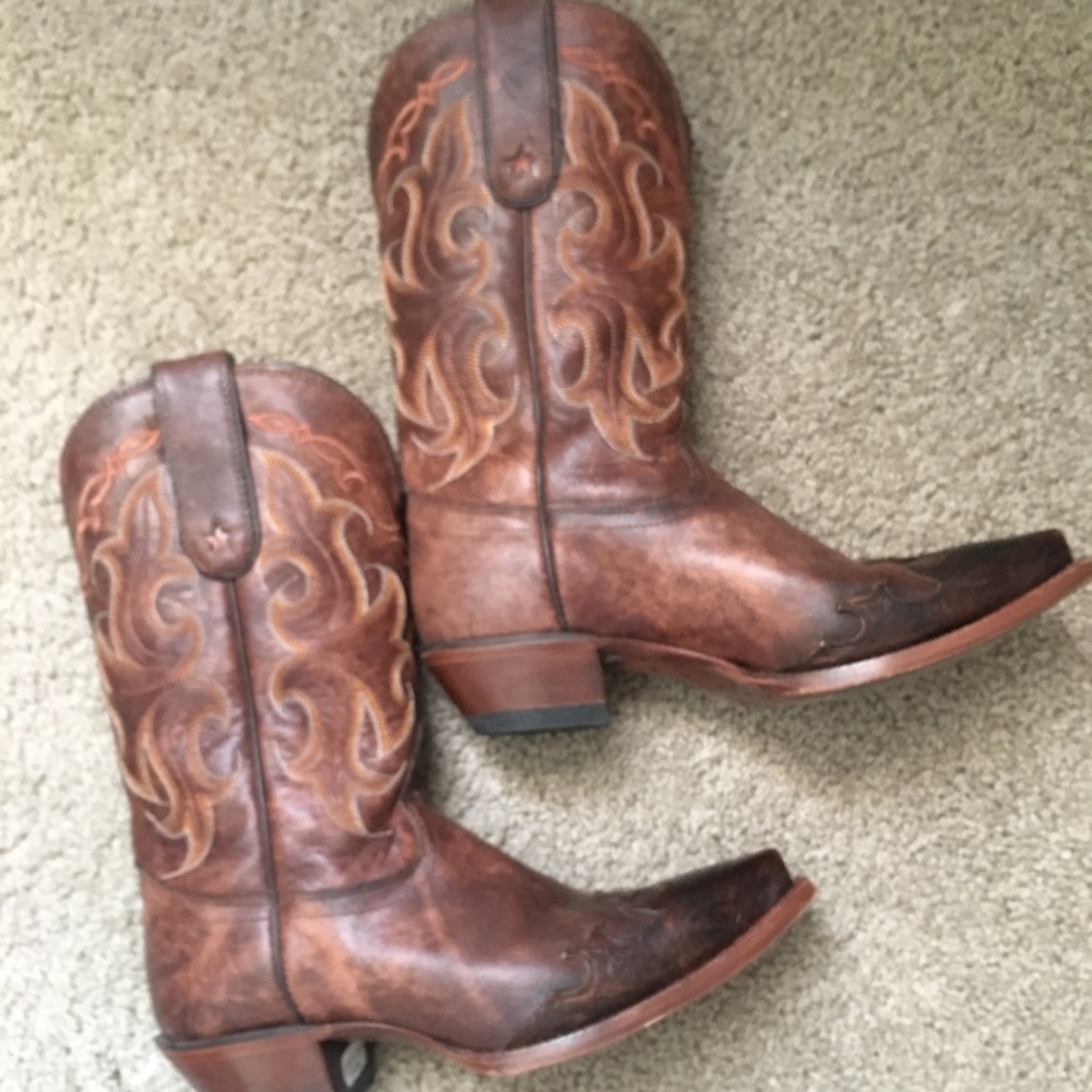 COPY - Tony Lama Clay Santa Fe Leather Cowboy Boo…